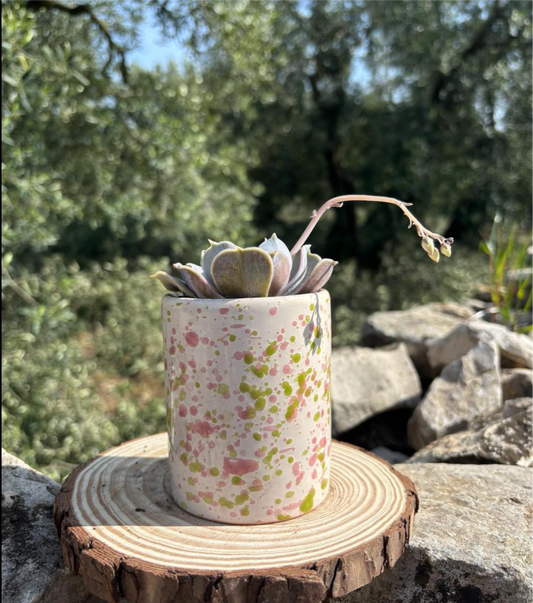 Vaso schizzato multicolor