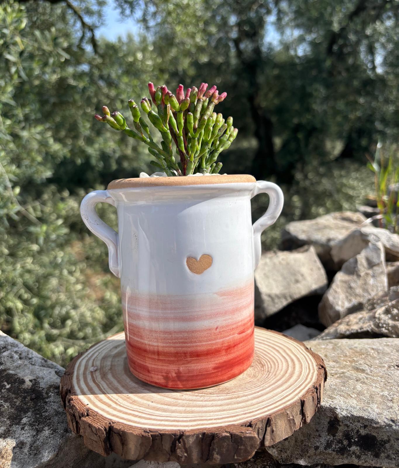 Cuoricino con sfumatura rossa